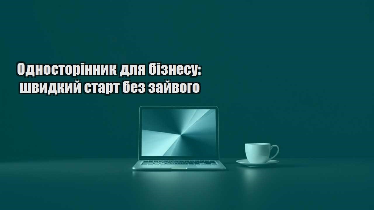 Детальніше про статтю Односторінник для бізнесу: швидкий старт без зайвого